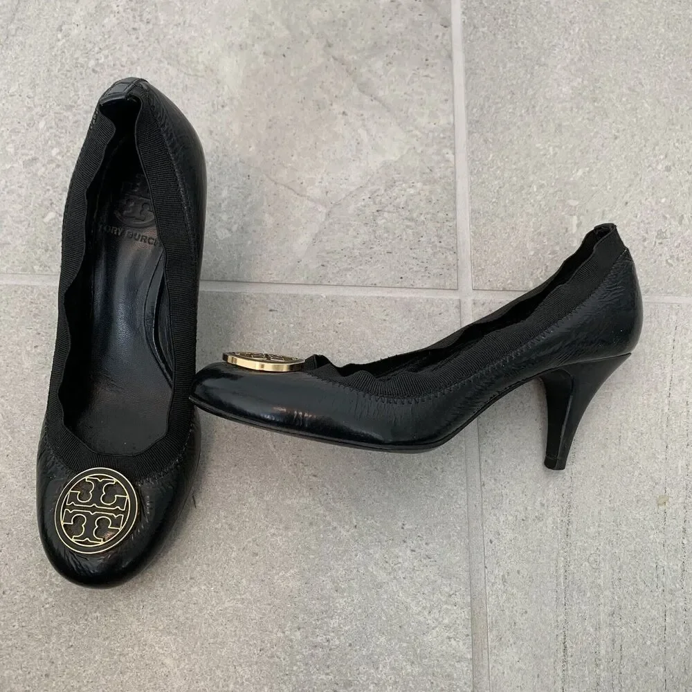 Women's Tory Burch Black Patent Leather Pump Shoes 6.5